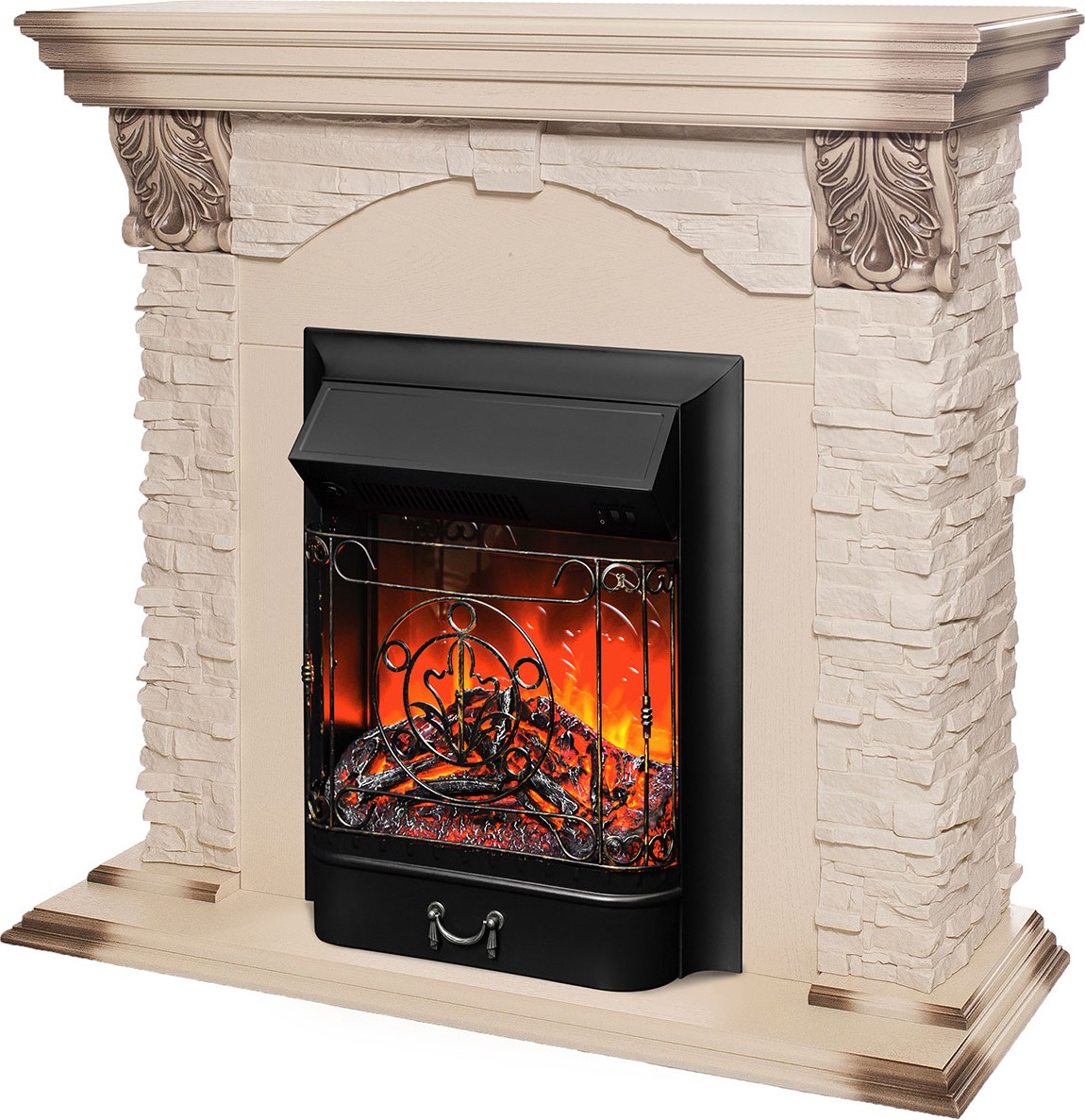 Каминокомплект Realflame DUBLIN LUX STD/EUG WT MAJESTIC BL, Белый детальное изображение - 2