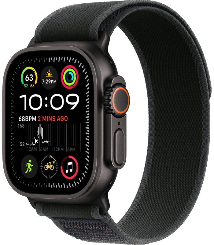 Умные часы Apple Watch Ultra 2 2024, 49 мм, Natural Titanium Case with Black Trail Loop №1