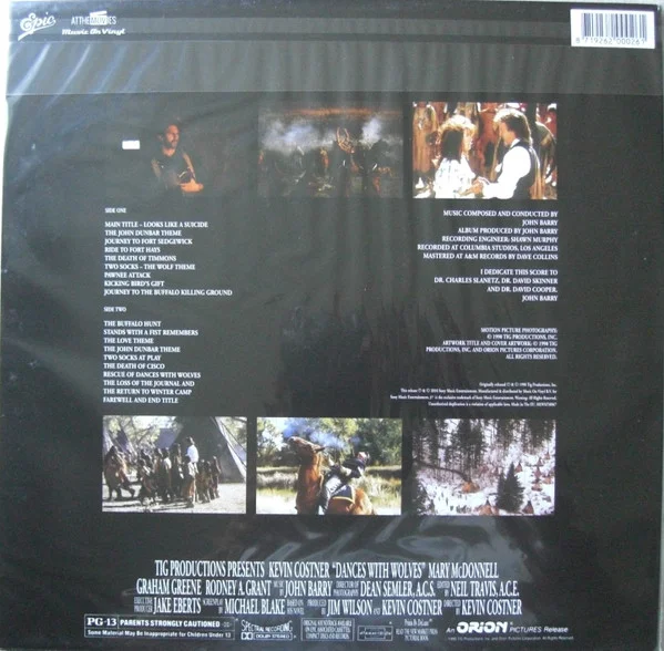 Виниловая пластинка John Barry – Dances With Wolves (Original Motion Picture Soundtrack) LP детальное изображение - 2