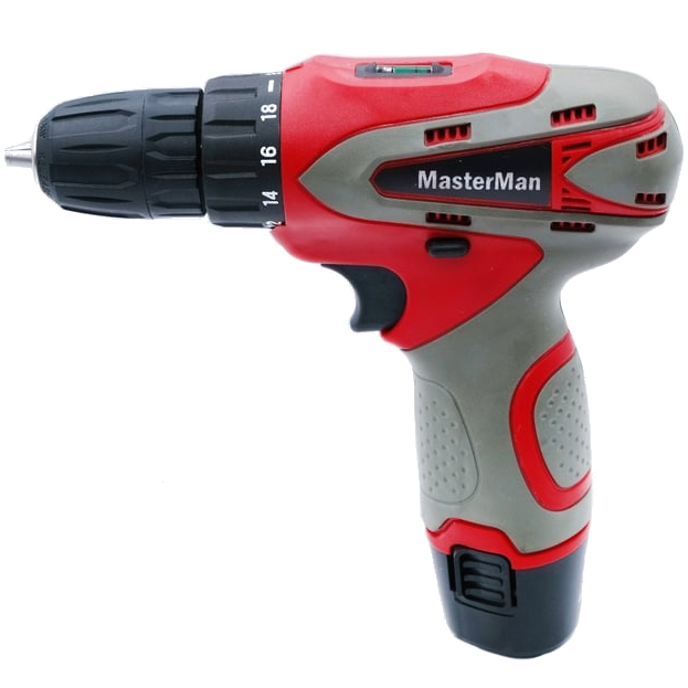 Аккумуляторная дрель-шуруповерт MasterMan 31DY16, 12 В, 30 Нм, 1.3 А·ч  детальное изображение - 1
