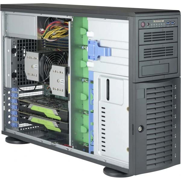 Серверный корпус SuperMicro CSE-743AC-1K26B-SQ, 1200 Вт, Черный детальное изображение - 1