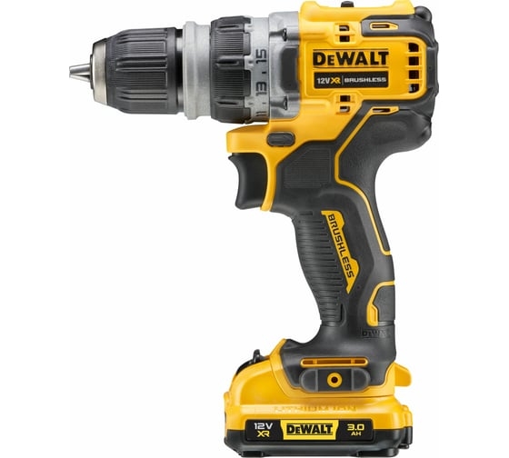 Аккумуляторная дрель-шуруповерт DeWALT DCD703L2T-QW, с набором насадок, 12 В, 58 Нм, 3 А·ч детальное изображение - 4
