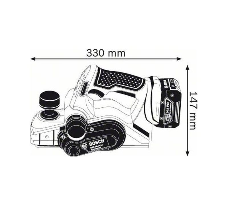 Электрический рубанок Bosch GHO 14.4 V-LI Professional 0.601.5A0.401, 600 Вт,  Синий детальное изображение - 2