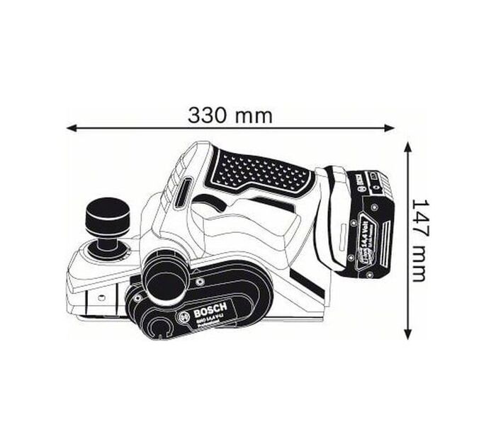 Электрический рубанок Bosch GHO 14.4 V-LI Professional 0.601.5A0.401, 600 Вт,  Синий №2