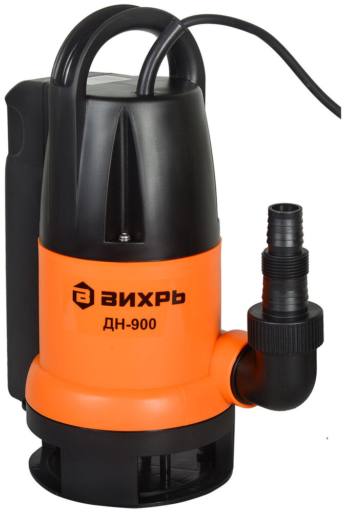 Насос Вихрь ДН-900, 258 л/мин, 40 мм, напор 8 м, d=40 мм, 900 Вт, Оранжевый №1