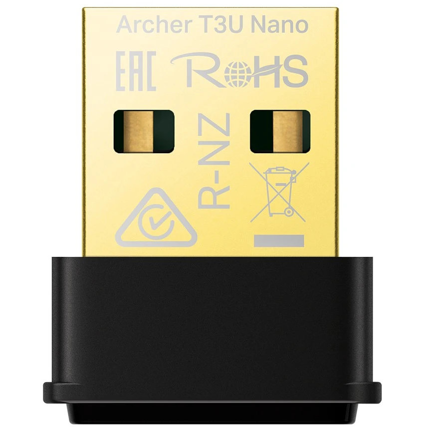 Wi-Fi адаптер TP-Link Archer T3U Nano, Wi-Fi 5, Черный детальное изображение - 1