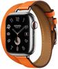 Смарт-часы Apple Watch Hermes Series 9 Orange, 41 мм, Оранжевый, Swift Leather Attelage Double Tour вариант - 1