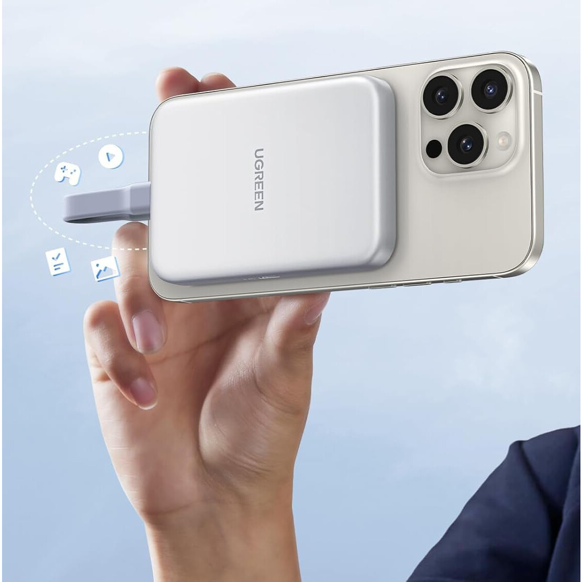 Внешний корпус для SSD M.2 UGREEN D619 55151, Серебряный детальное изображение - 5