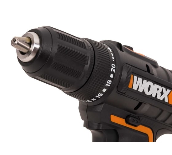 Аккумуляторная дрель-шуруповерт WORX WX108.9, 20 В, 45 Нм, 2 А·ч детальное изображение - 4