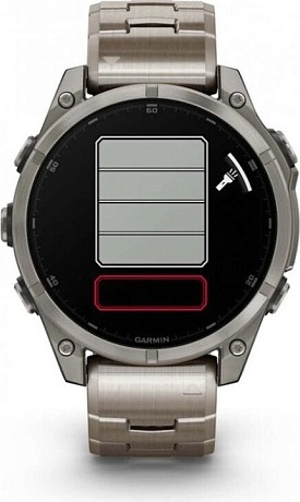 Смарт-часы Garmin Fenix 8 AMOLED Sapphire DLC, 47 мм, Титановый светло-серый, титановый ремешок детальное изображение - 2