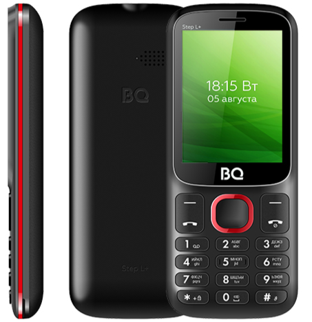 Мобильный телефон BQ 2440 Step L+, 32 Мб, Черный/Красный, Dual mini-SIM детальное изображение - 2