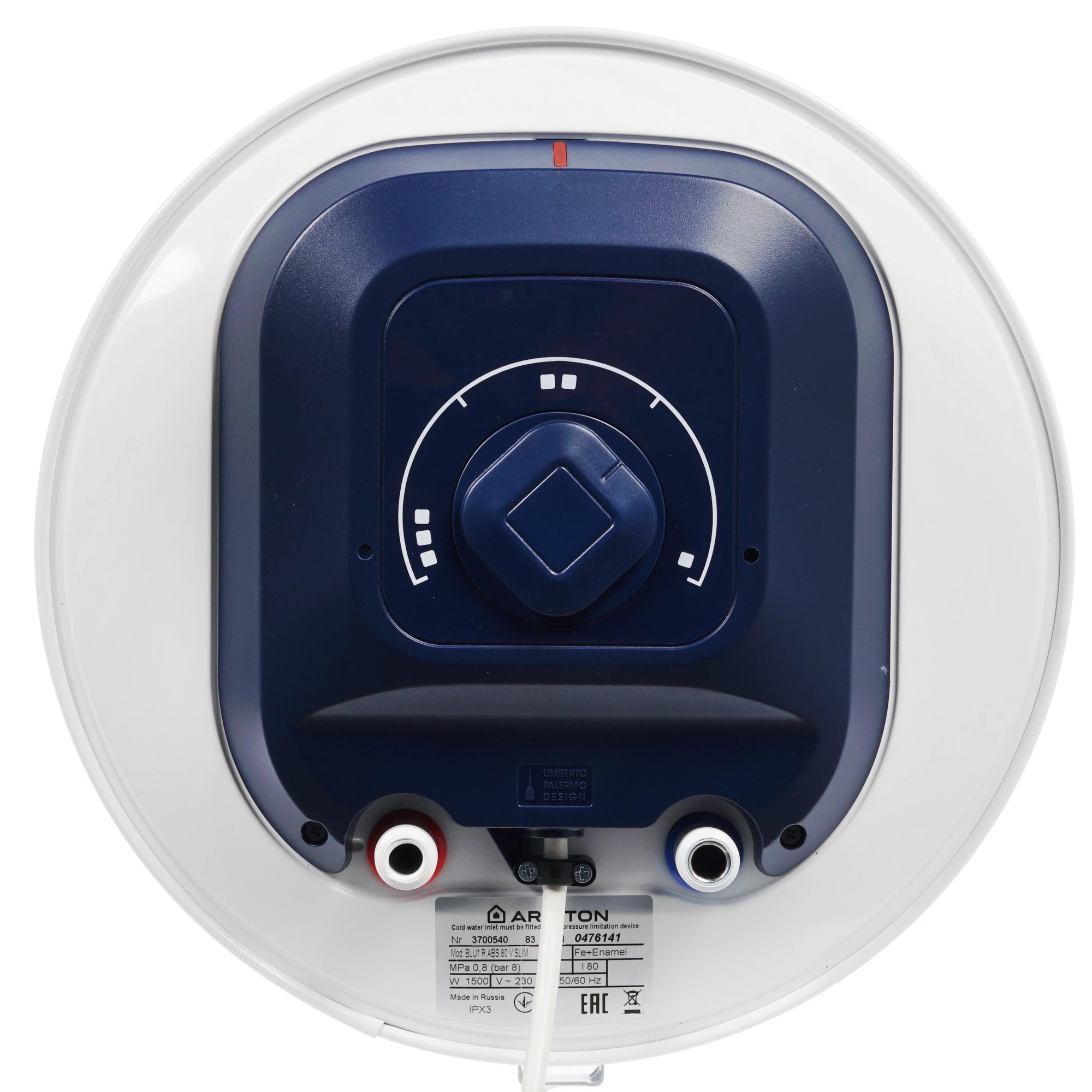 Водонагреватель Ariston BLU1 R ABS 80 V SLIM, 3700540, 80 л, Белый детальное изображение - 3