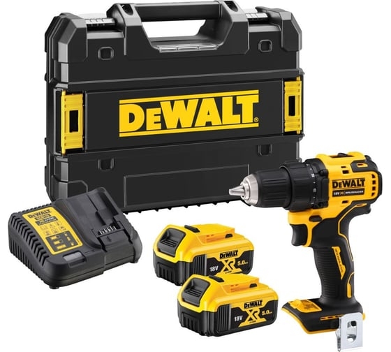 Аккумуляторная дрель-шуруповерт DeWALT DCD708P2T-QW, 18 В, 65 Нм, 5 А·ч детальное изображение - 1