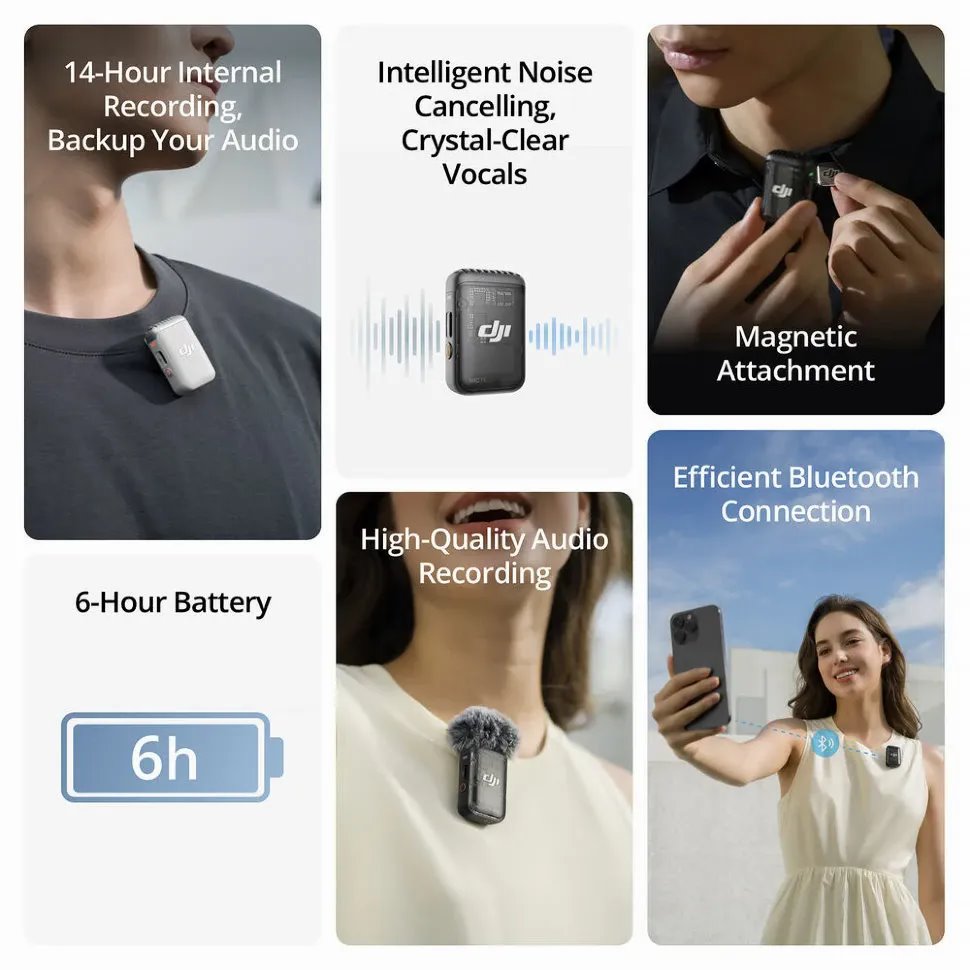 Передатчик DJI Mic 2 Transmitter, Белый детальное изображение - 3