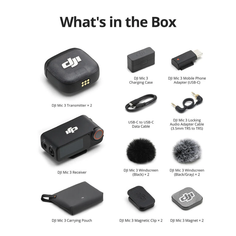 Радиосистема DJI Mic 3 (2TX+RX), Черный детальное изображение - 8