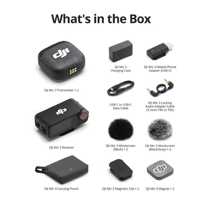 Радиосистема DJI Mic 3 (2TX+RX), Черный №8