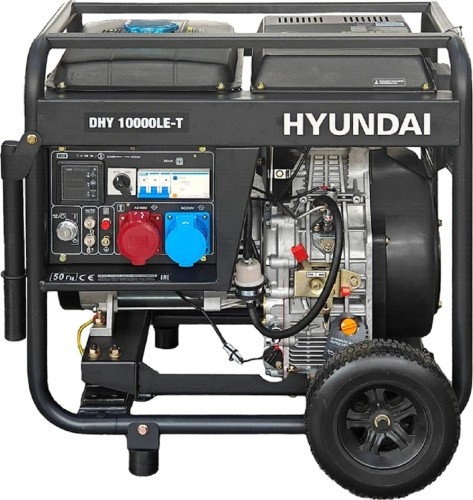 Генератор дизельный с воздушным охлаждением HYUNDAI DHY 10000LE-T, открытый, 8 кВт, Черный детальное изображение - 1