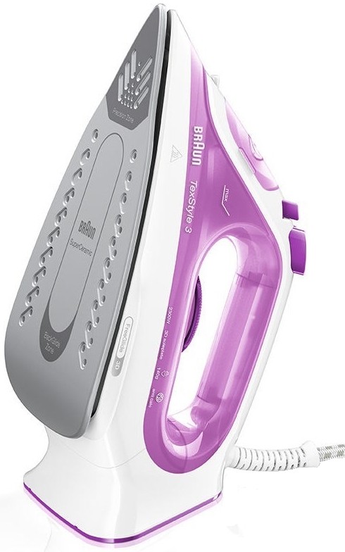 Утюг Braun TexStyle 3 SI 3030, Белый/Сиреневый детальное изображение - 2