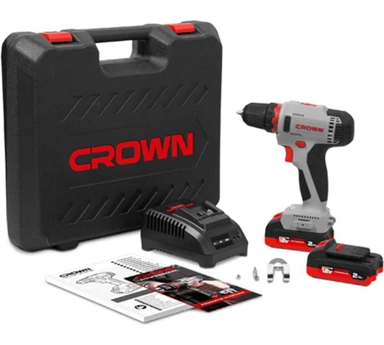 Аккумуляторная дрель-шуруповерт CROWN CT21081H-2 BMC, 2 акб, 30 Нм, 12 В детальное изображение - 6