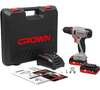 Аккумуляторная дрель-шуруповерт CROWN CT21081H-2 BMC, 2 акб, 30 Нм, 12 В вариант - 6