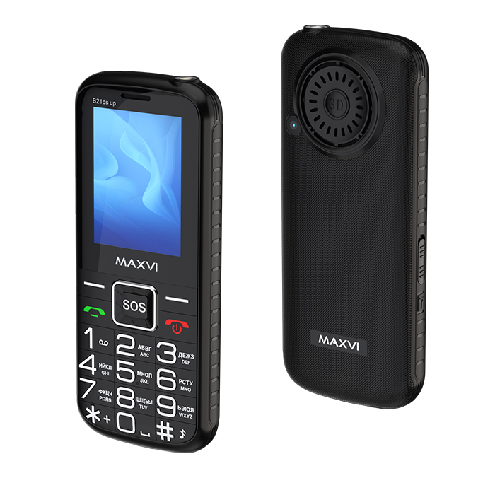 Мобильный телефон MAXVI B21ds up, 32 Мб, Черный, Dual mini-SIM детальное изображение - 3