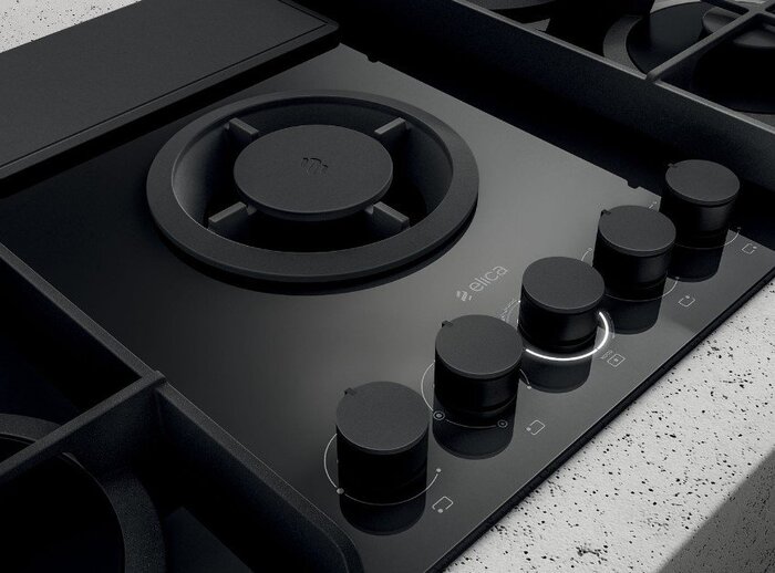 Газовая варочная панель Elica NikolaTesla Flame BL/F/88, Черный №2