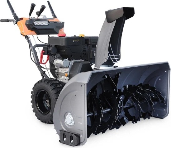 Снегоуборщик бензиновый профессиональный электростартер VILLARTEC WB1510E, 15 л.с., 11000 Вт, Серый/Оранжевый детальное изображение - 4