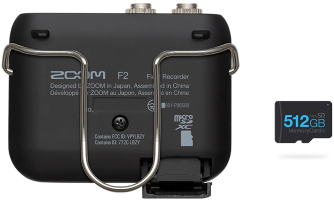 Рекордер Zoom F2, 32 бит, Черный детальное изображение - 5
