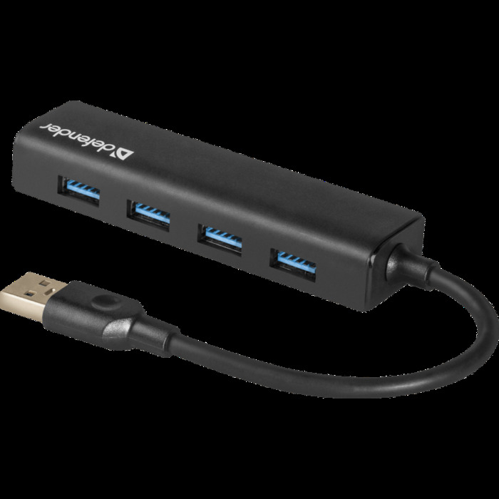 USB-концентратор Defender Quadro Express, Черный №1
