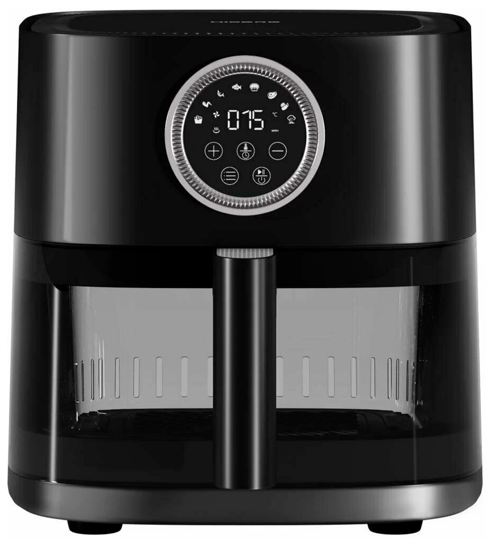 Аэрогриль Hiberg GF 400, 4 л, 1400 Вт, Черный детальное изображение - 2