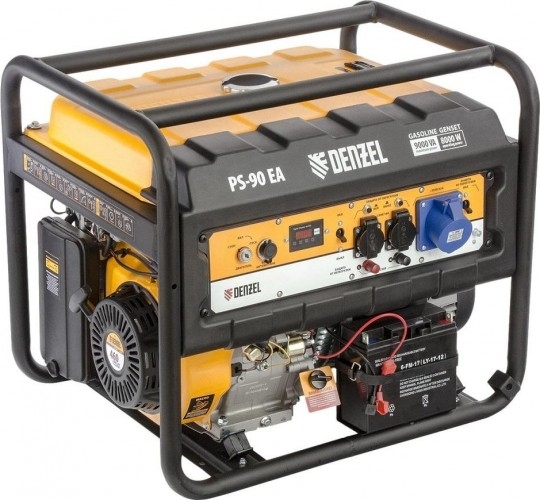 Генератор бензиновый Denzel PS 90 EA 946934, 8 кВт, Желтый детальное изображение - 1