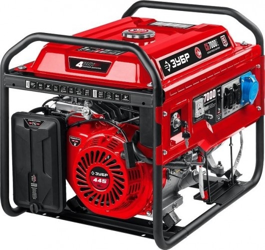 Генератор бензиновый ЗУБР СБ-7000Е, 6.5 кВт, Красный детальное изображение - 9
