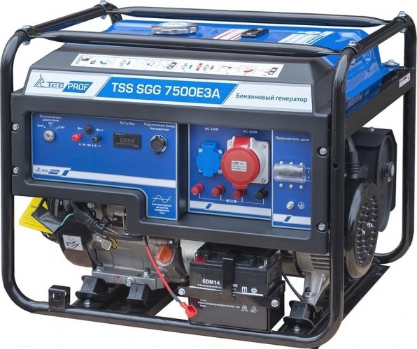 Генератор бензиновый ТСС SGG 7500E3A 021303, 7.5 кВт, Синий детальное изображение - 1