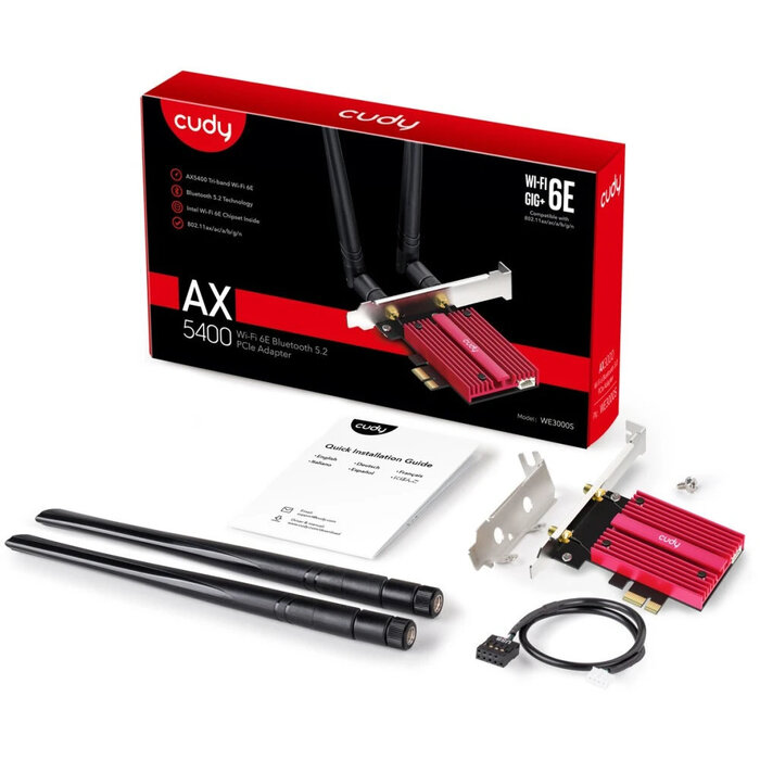 Wi-Fi адаптер Cudy WE3000S, Wi-Fi 5 + Bluetooth 5.2, Черный №2