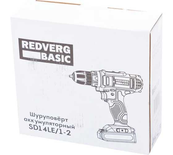 Аккумуляторная дрель-шуруповерт REDVERG Basic SD14LE/1-2 6680819, 14 В, 20 Нм, 1.5 А·ч детальное изображение - 7
