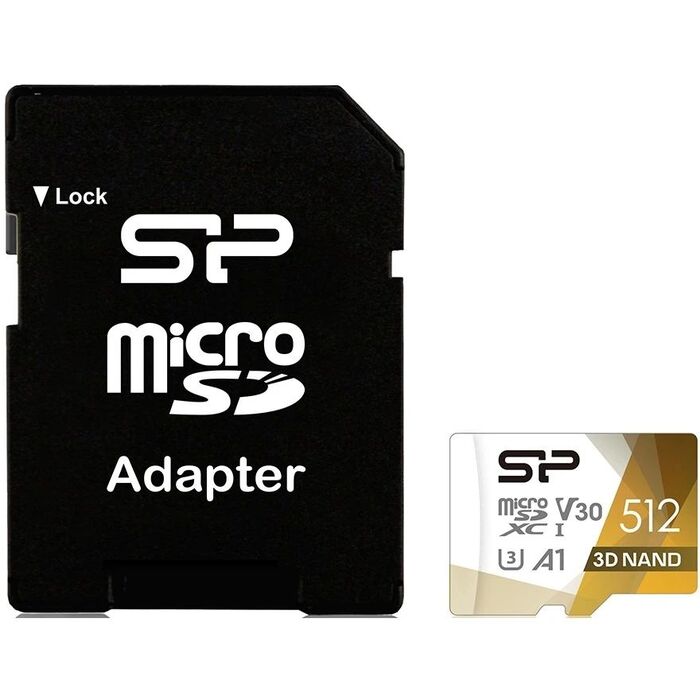 Карта памяти Silicon Power Superior Pro MicroSD + SD адаптер (SP512GBSTXDU3V20AB), 512 Гб №1