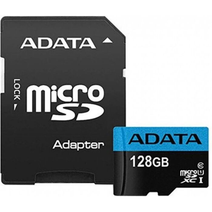 Карта памяти ADATA Premier MicroSD + SD адаптер (AUSDX128GUICL10A1-RA1), 128 Гб №1