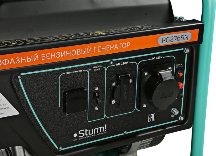 Генератор бензиновый Sturm PG8765N, 5.5 кВт, Зеленый детальное изображение - 5