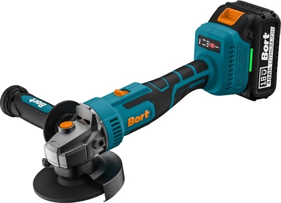 Шлифовальная угловая аккумуляторная машина BORT BWS-21Li 93413571, 125 мм, 8500 об/мин, 1000 Вт детальное изображение - 1
