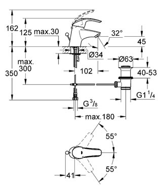 Смеситель Grohe Eurosmart 32925001  детальное изображение - 2