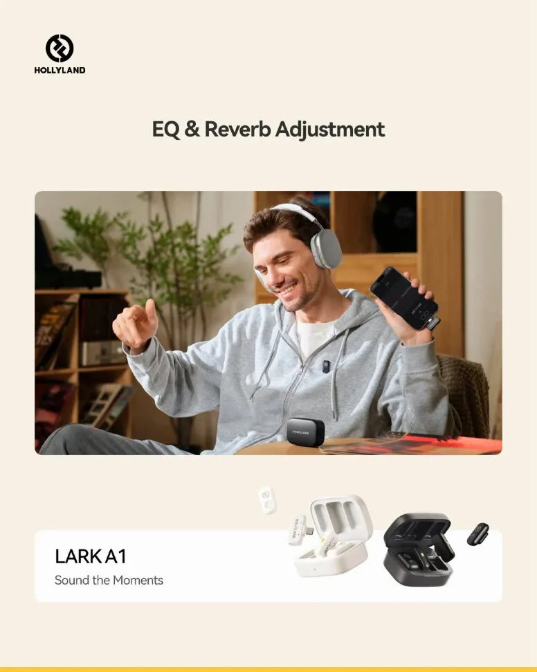 Радиосистема Hollyland Lark A1 Combo, Белый детальное изображение - 4