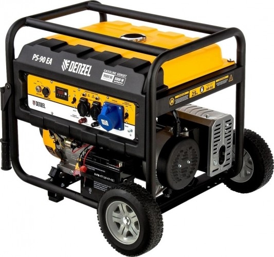 Генератор бензиновый Denzel PS 90 EA 946934, 8 кВт, Желтый детальное изображение - 6
