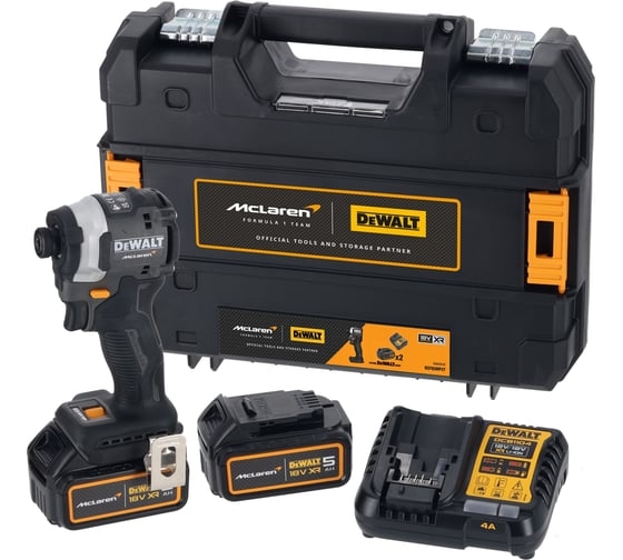 Аккумуляторный ударный гайковерт DeWALT McLaren Limited Edition DCF85MP2T-QW, 18 В, 205 Нм, 5 А·ч детальное изображение - 1