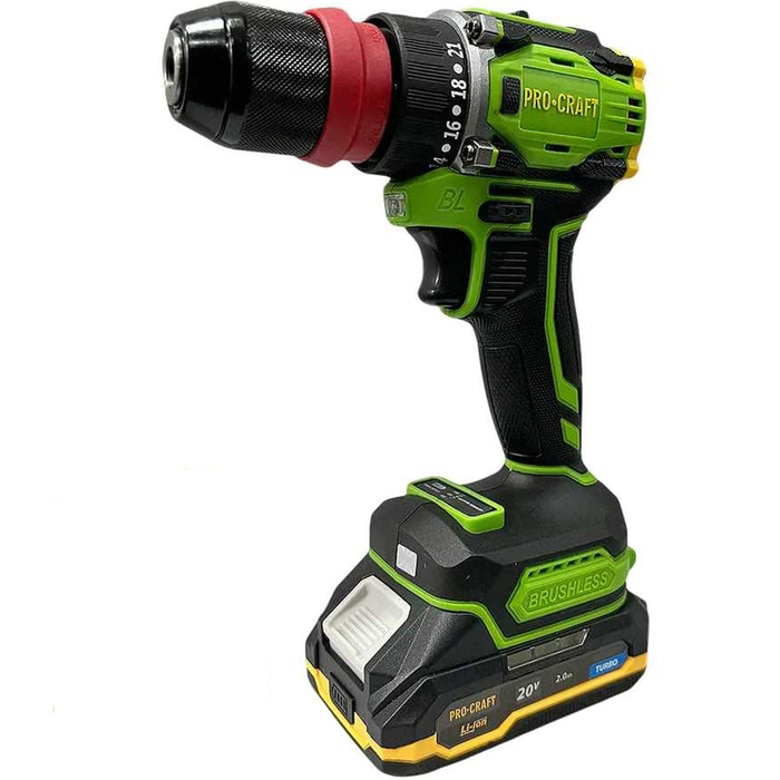 Аккумуляторная дрель-шуруповерт PROCRAFT PA18Pro DFR, 20 В, 30 Нм, 2 А·ч  №1