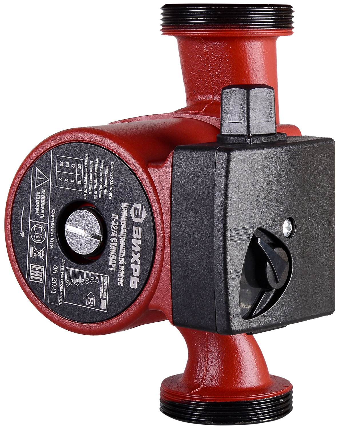 Насос Вихрь Ц-25/6, 50 л/мин, 40 мм, напор 6 м, d=25 мм, 90 Вт, Красный детальное изображение - 1