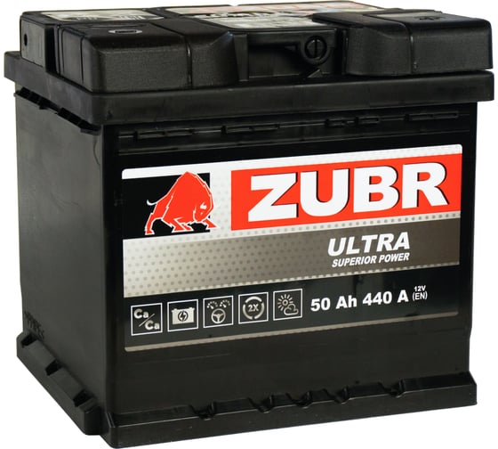 Аккумулятор ZUBR Ultra 50, Обратная полярность, ZU500, 50 А*ч детальное изображение - 1