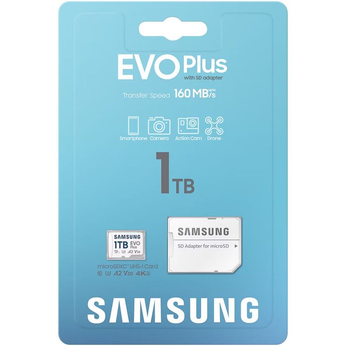 Карта памяти Samsung EVO Plus MicroSD + SD адаптер (MB-MC1T0SA), 1 Тб №3