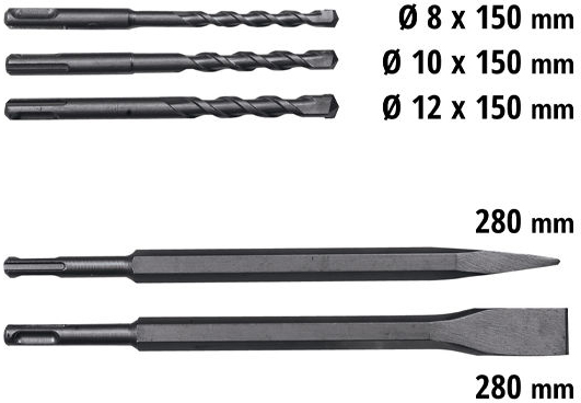 Перфоратор Einhell TE-RH 32 4F Kit 4257944 1250 Вт, 5 Дж, 4100 уд/мин детальное изображение - 2