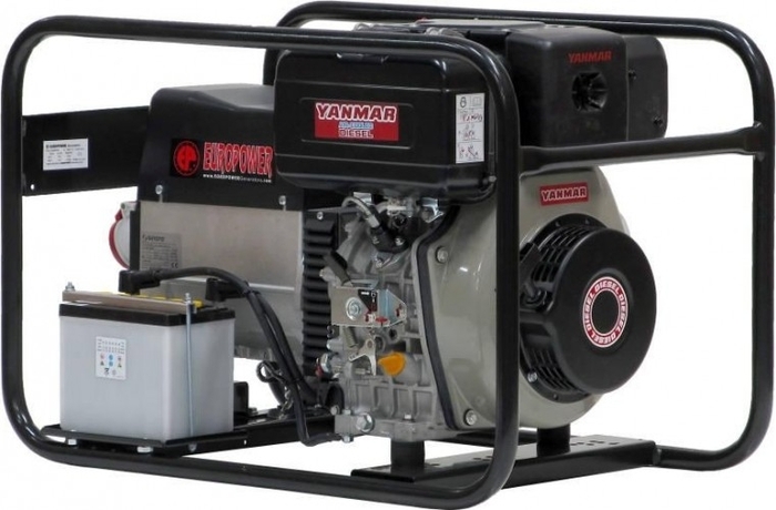 Генератор дизельный с воздушным охлаждением EUROPOWER EP 6000 TDE 953010603, 4.4 кВт, Черный №1