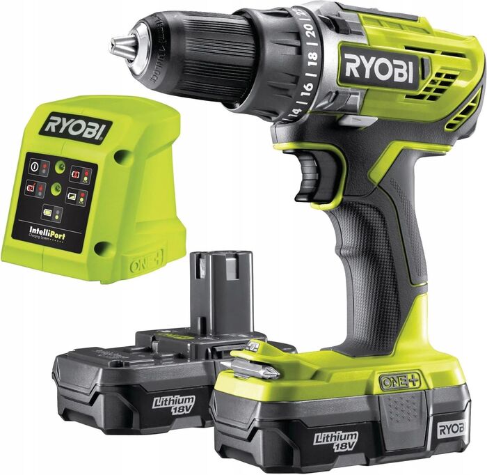 Аккумуляторная дрель-шуруповерт Ryobi ONE+ R18DD3-220S 5133003348, 18 В, 50 Нм, 2 А·ч  №2